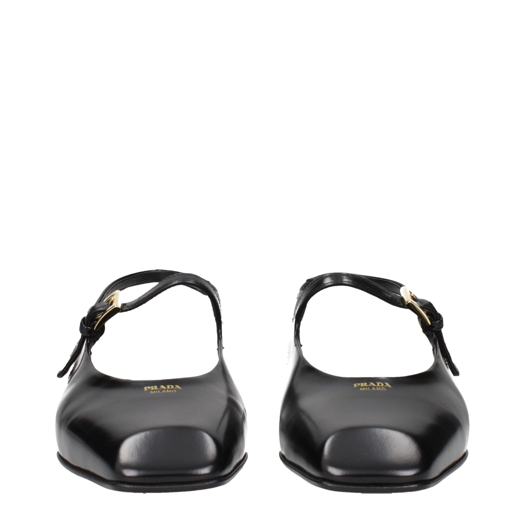 Prada Black Leather Flat Sandals | Regal Royce