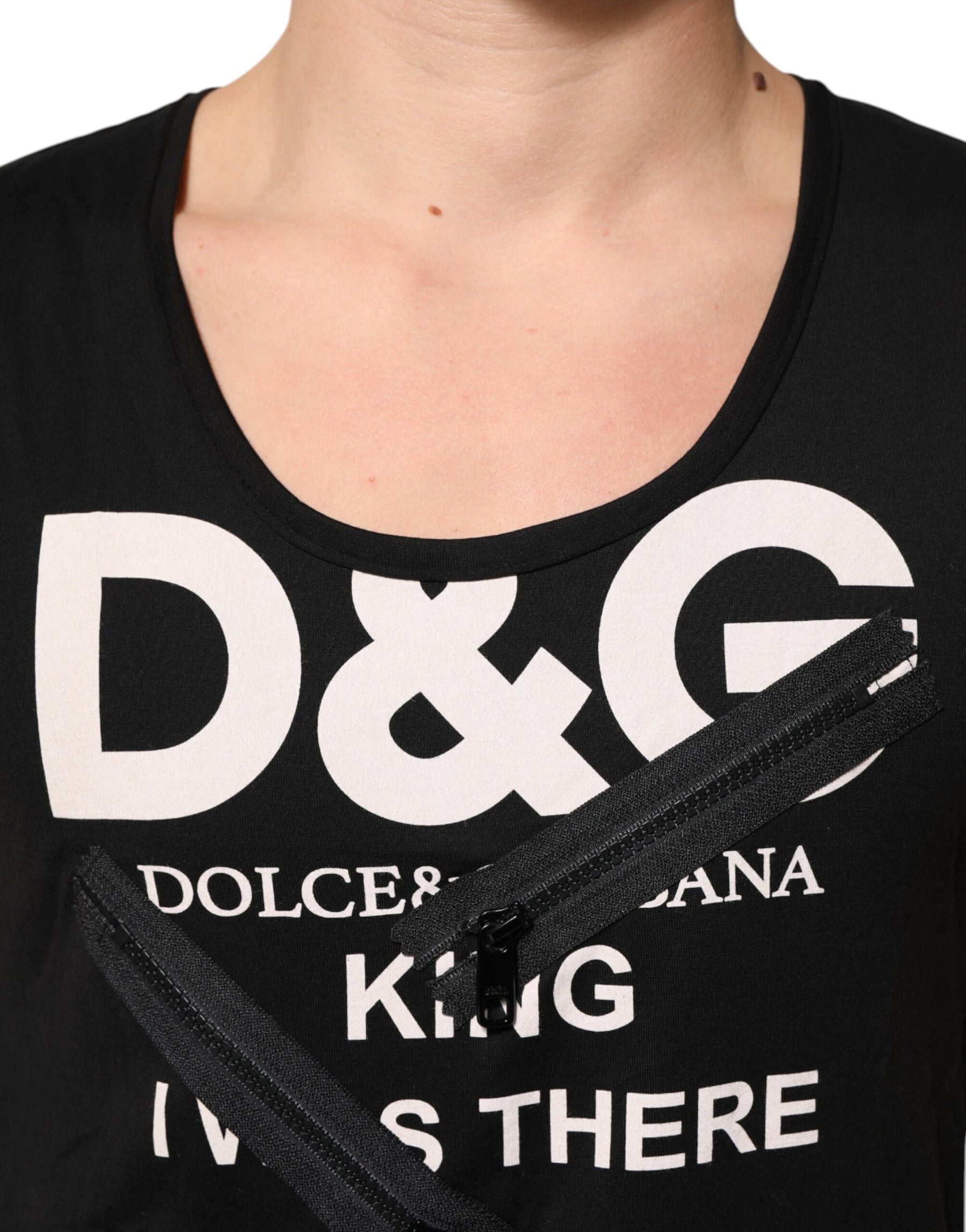 Dolce & Gabbana Black Cotton Sleeveless Tank Top DG Logo Men T-shirt | Regal Royce