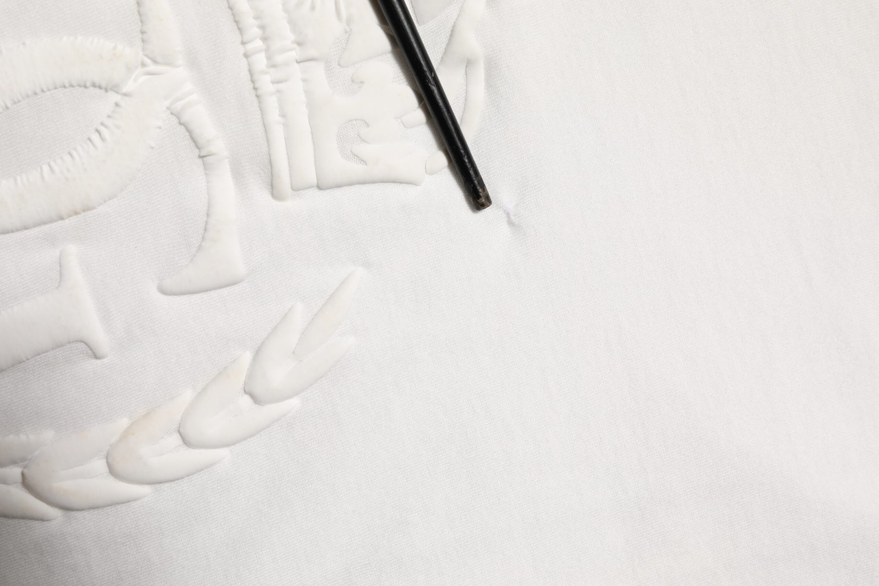 Dolce & Gabbana White Cotton DG Crown Embossed Men T-shirt | Regal Royce