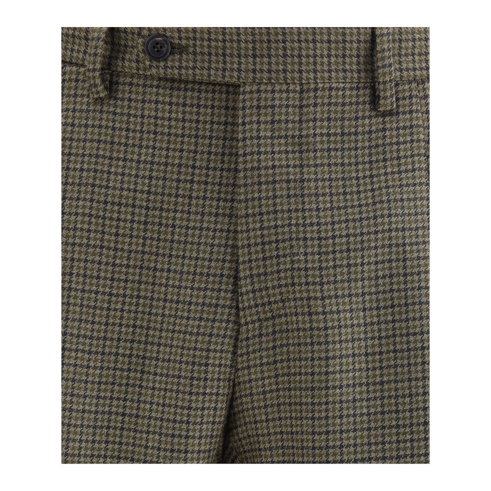 Germano Brown Fleece Wool Casual Pants | Regal Royce