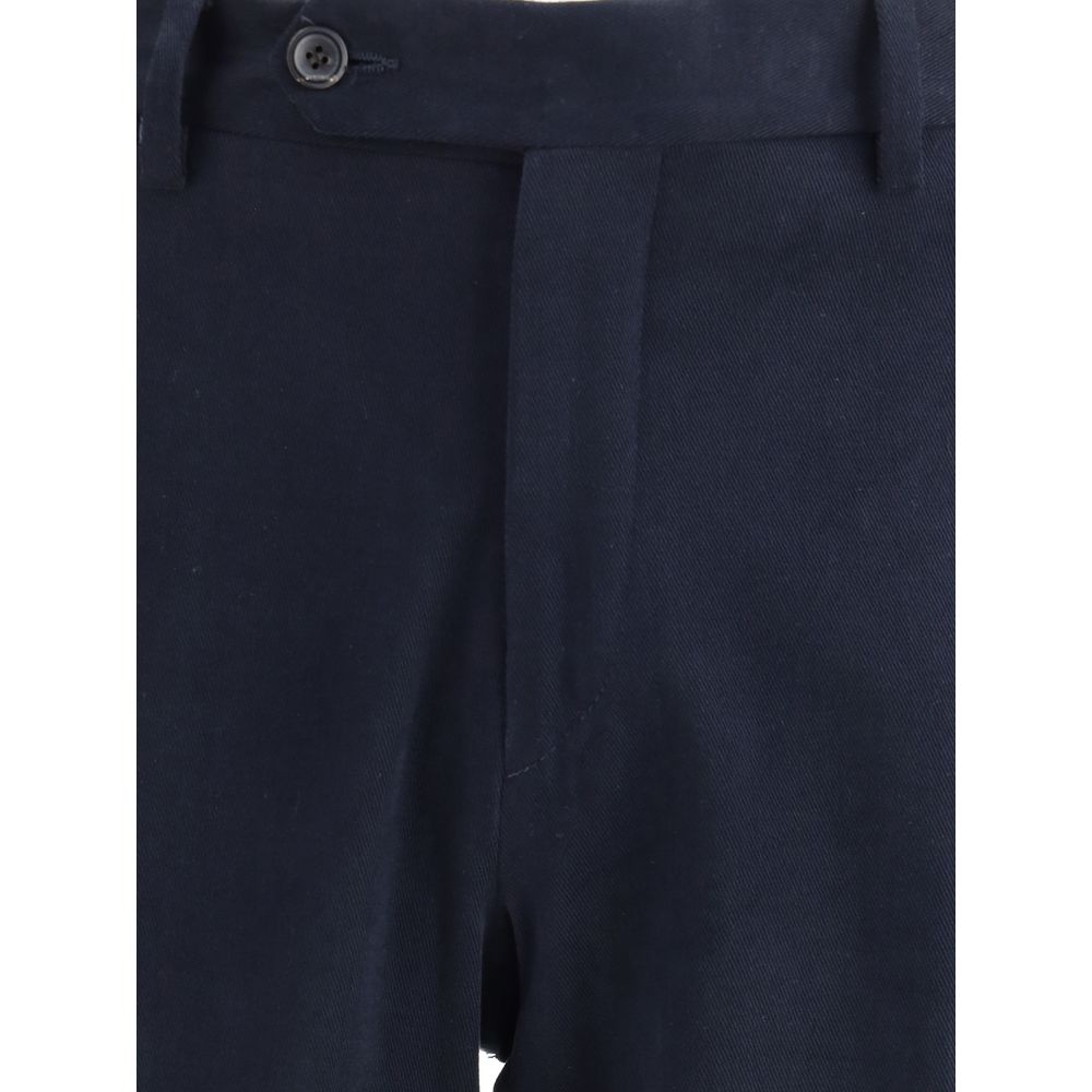 Germano Blue Cotton Chino Pants | Regal Royce