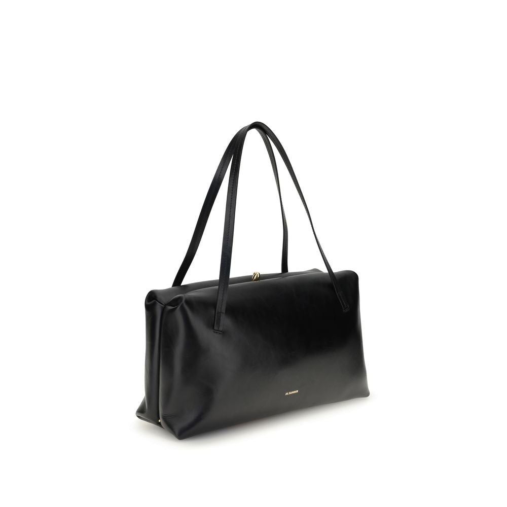 Jil Sander Black Calf Leather Bos Taurus Shoulder Bag | Regal Royce