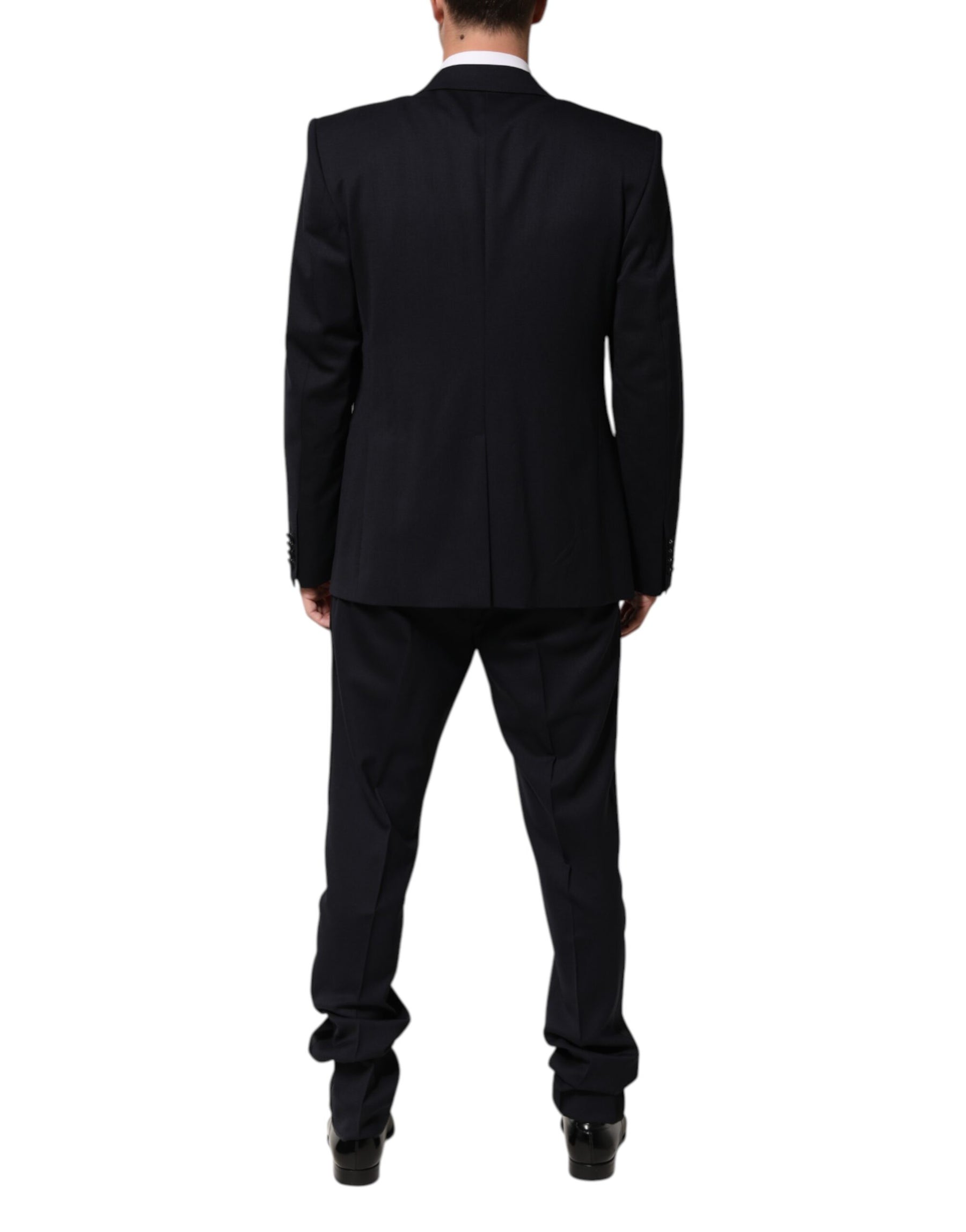 Dolce & Gabbana Black 3 Piece Wool Silk Blend Suit SICILIA | Regal Royce