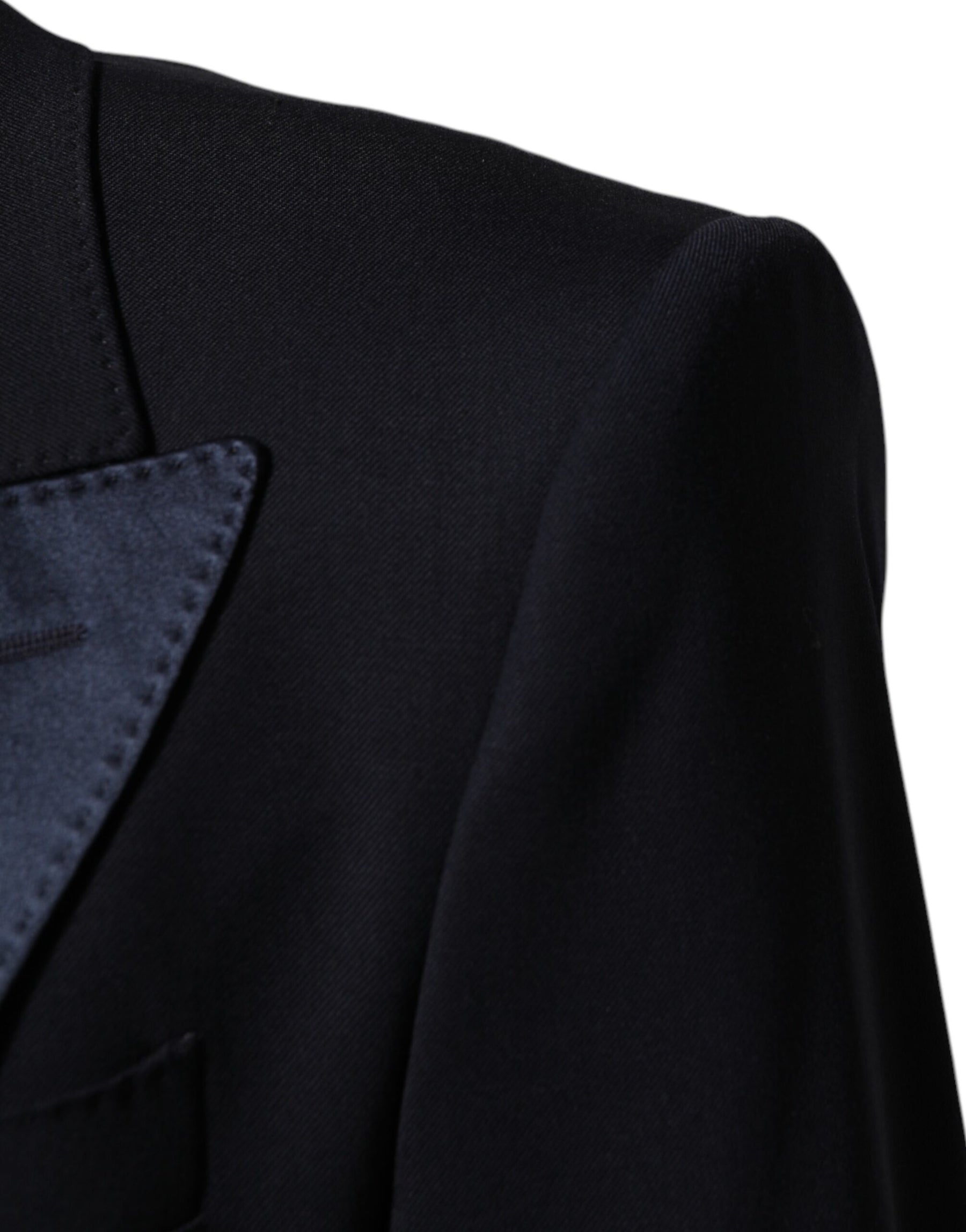 Dolce & Gabbana Black 3 Piece Wool Silk Blend Suit SICILIA | Regal Royce