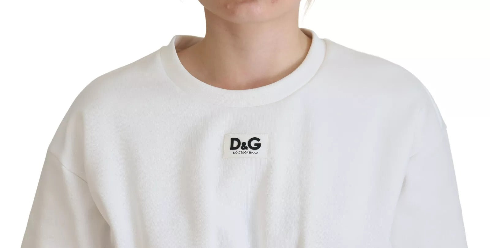 Dolce & Gabbana White Cotton Corset Stretch Top  T-shirt | Regal Royce