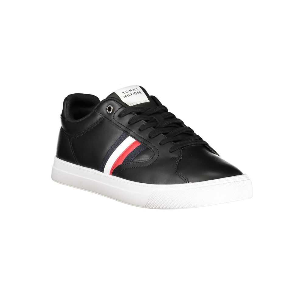 Tommy Hilfiger Black Polyester Men Sneaker | Regal Royce