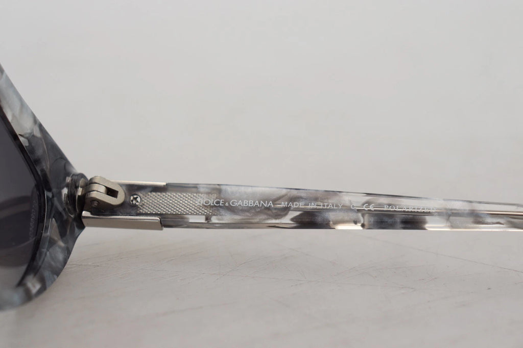 Dolce & Gabbana DG4194 Gray Acetate Logo Plaque Cat Eye Lens Sunglasses