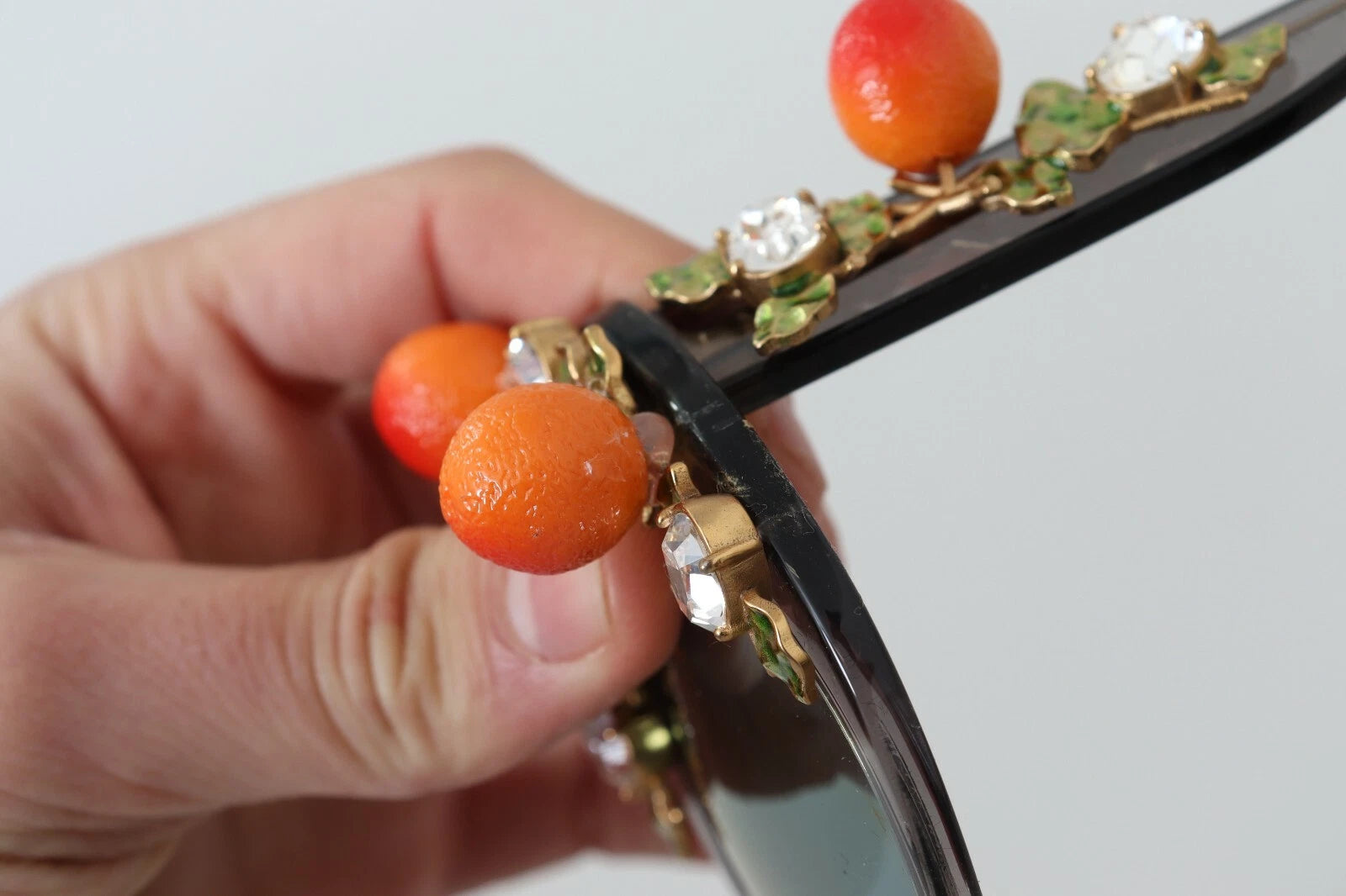 Dolce & Gabbana DG4283B Acetate Crystals Orange Appliques Sunglasses | Regal Royce