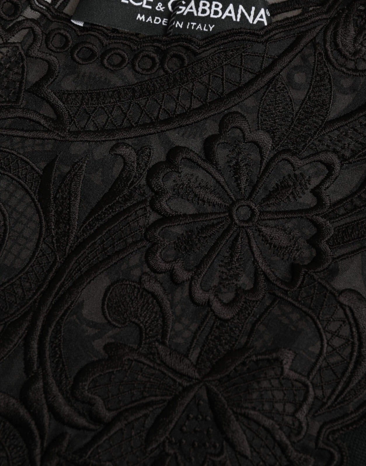 Dolce & Gabbana Black Silk Lace Trim Long Sleeves Blouse Top | Regal Royce