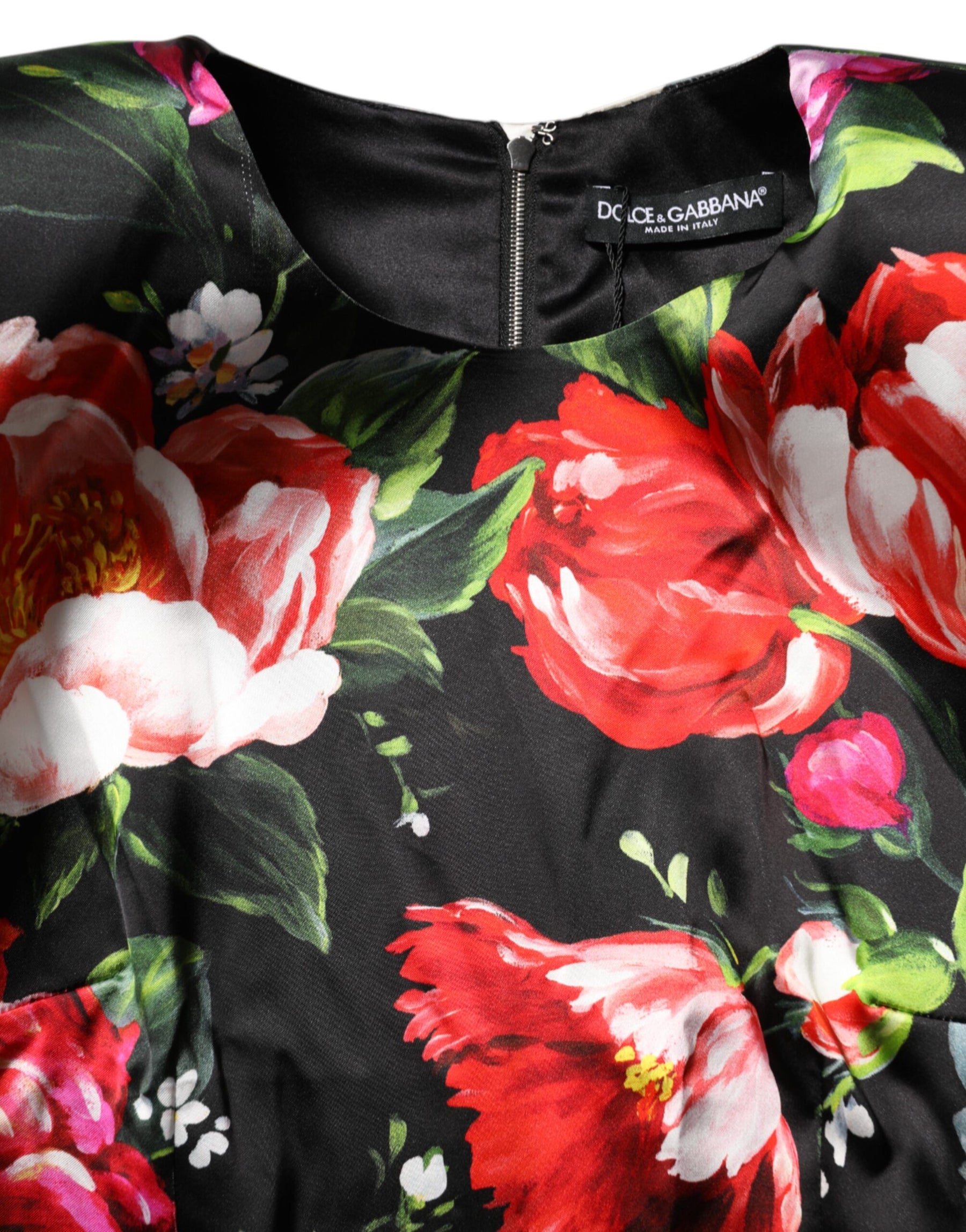 Dolce & Gabbana Black Floral Fiori Pittorici Mini Bodycon Dress | Regal Royce