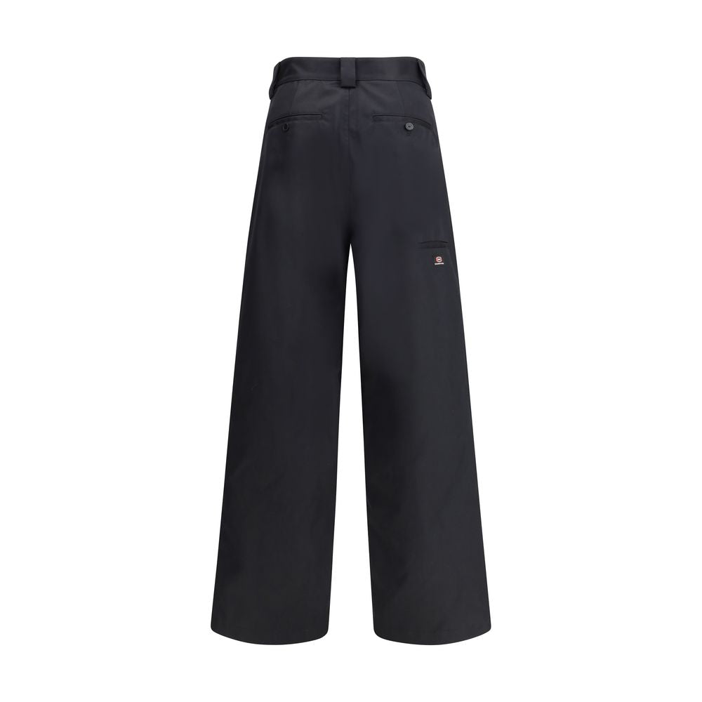 Balenciaga Black Cotton Casual Pants | Regal Royce