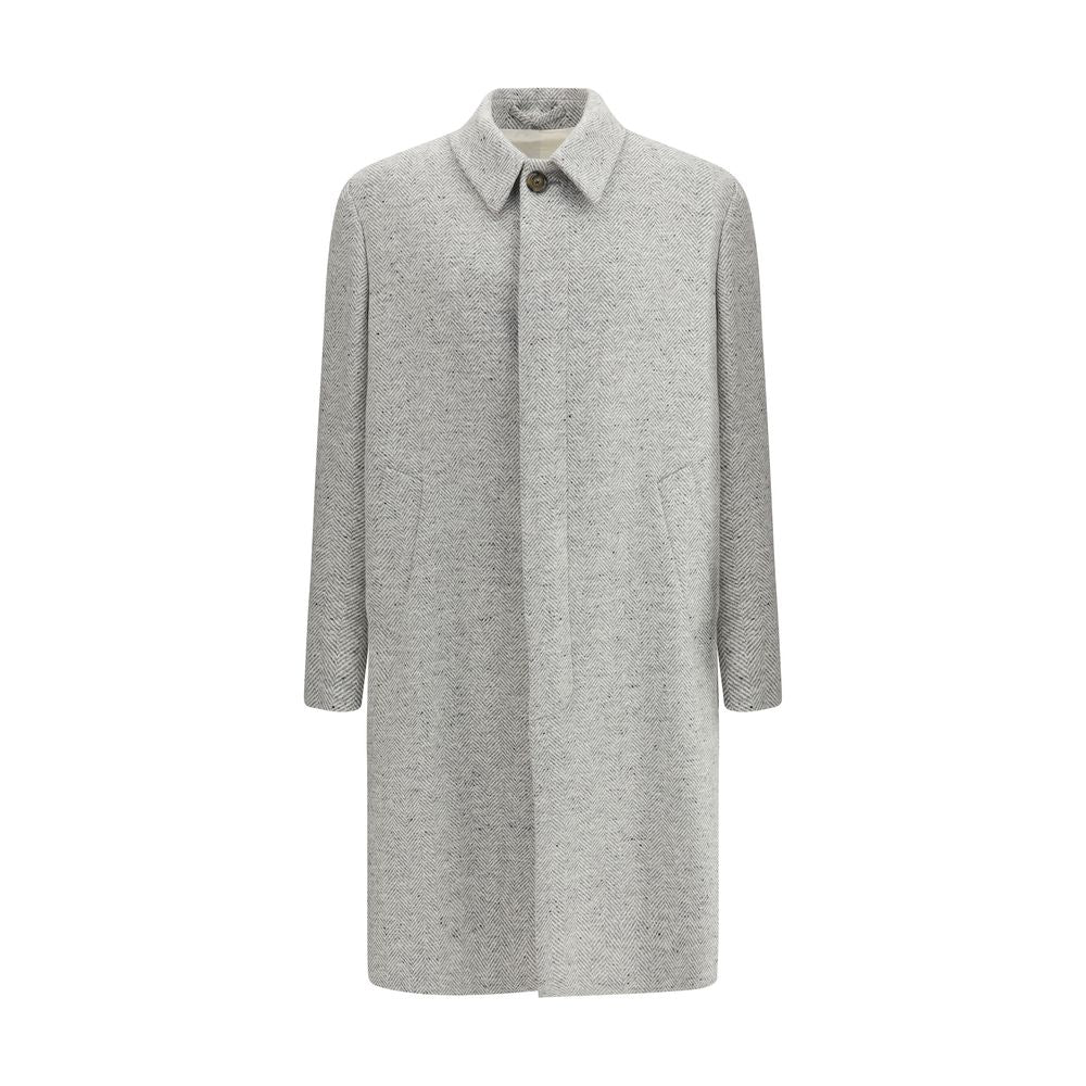 Lardini Gray Fleece Wool Coat | Regal Royce