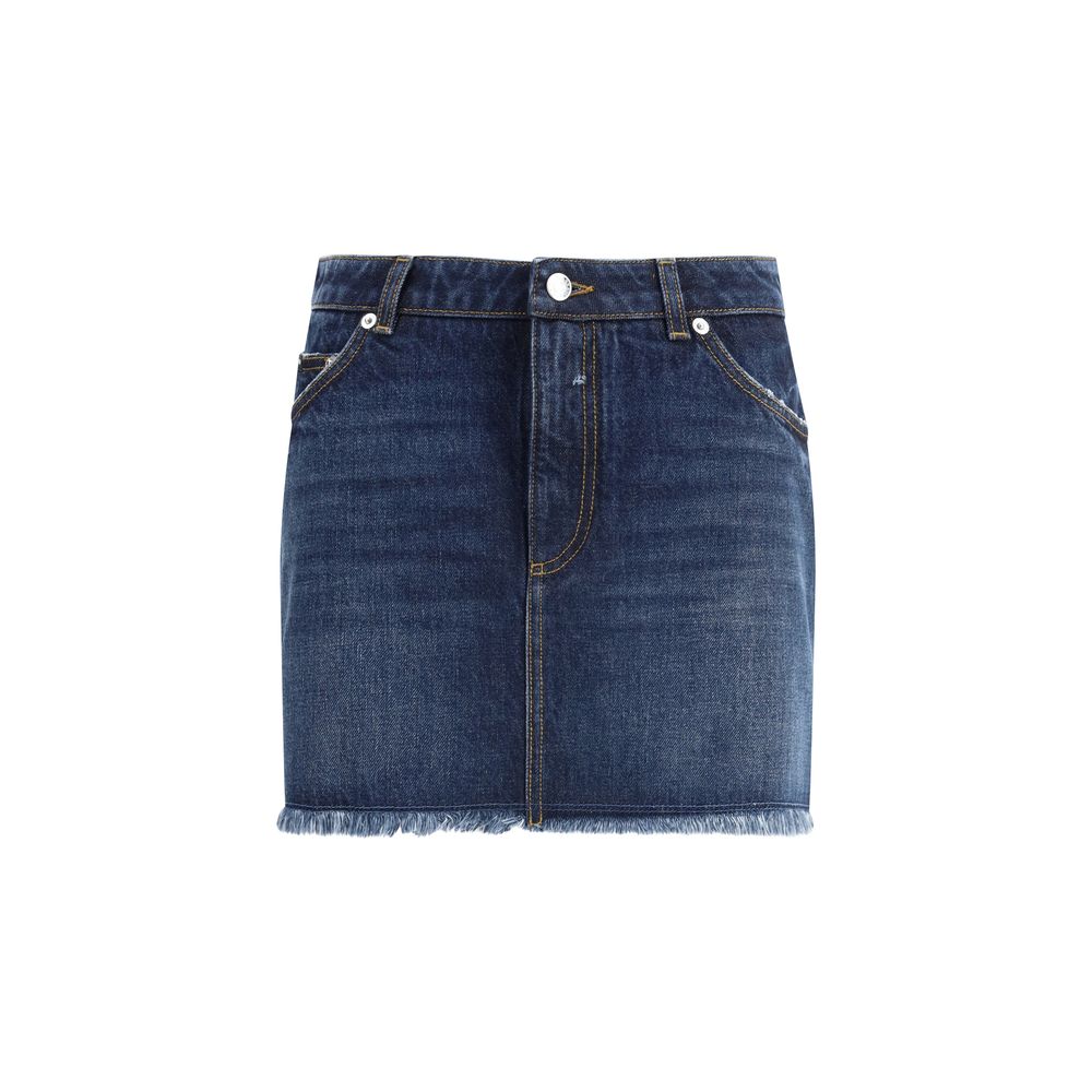 Dolce & Gabbana Blue Cotton Mini Skirt | Regal Royce