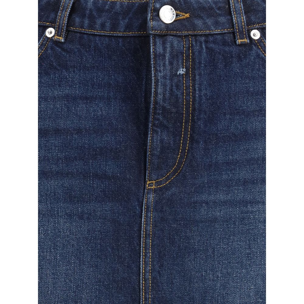 Dolce & Gabbana Blue Cotton Mini Skirt | Regal Royce