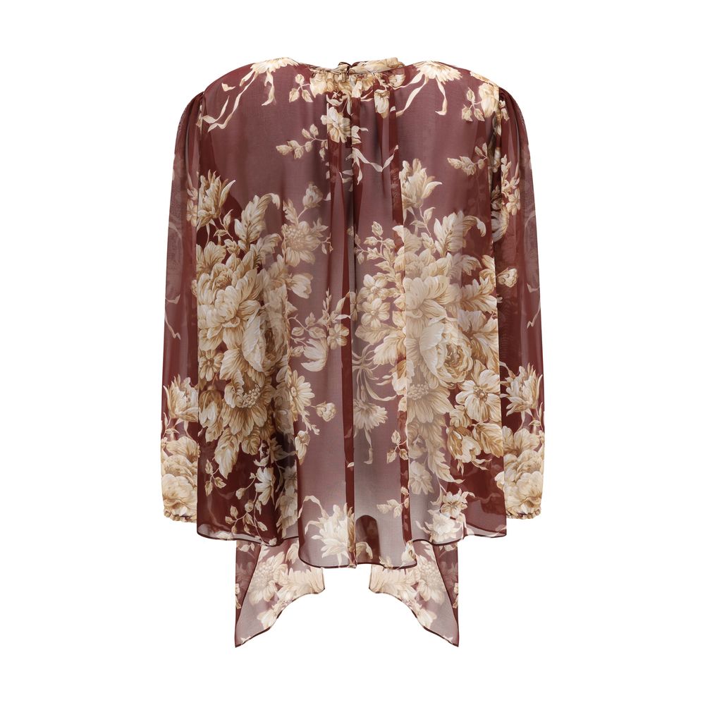 Dolce & Gabbana Bordeaux Silk Pattern Shirt | Regal Royce