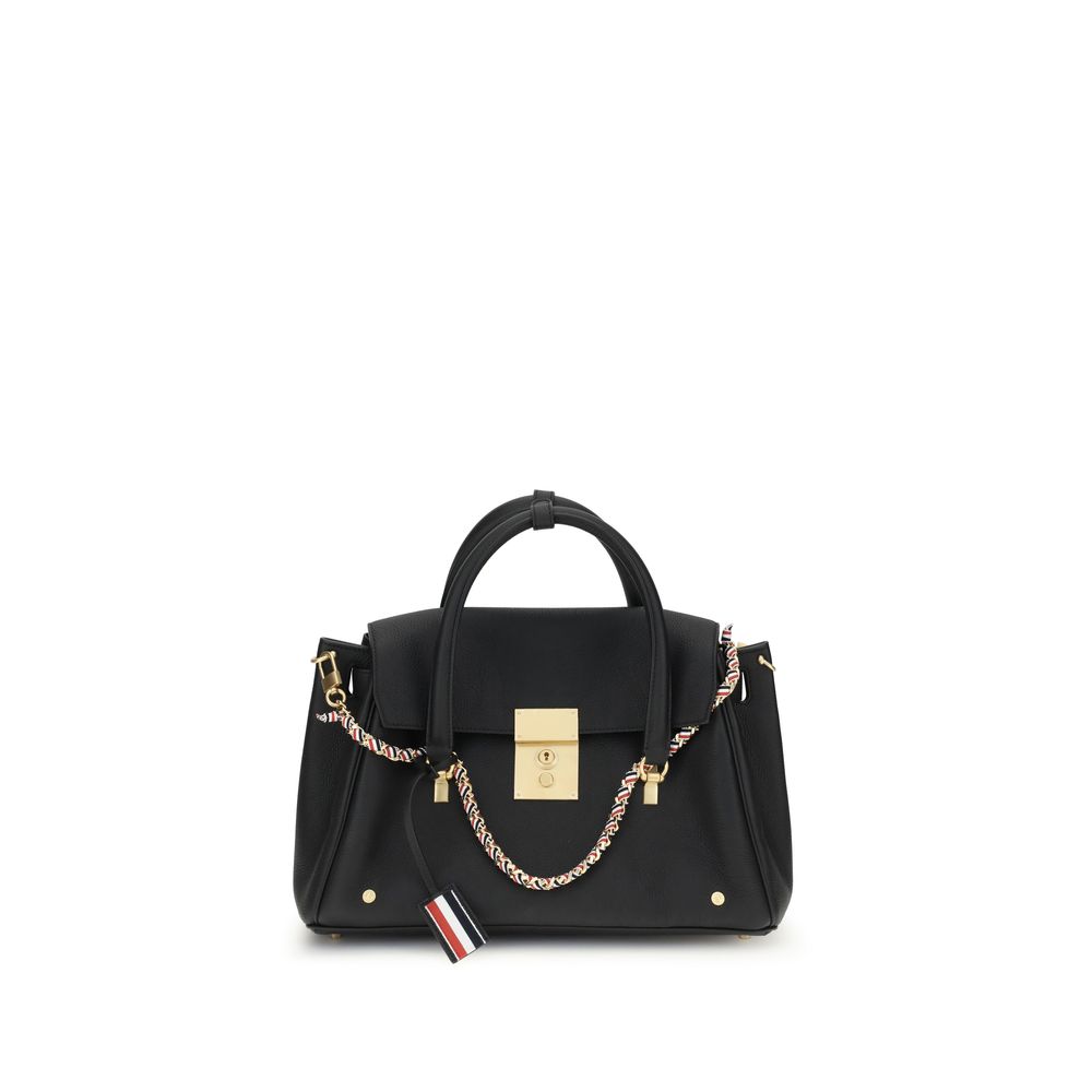 Thom Browne Black Calf Leather Bos Taurus Shoulder Bag | Regal Royce