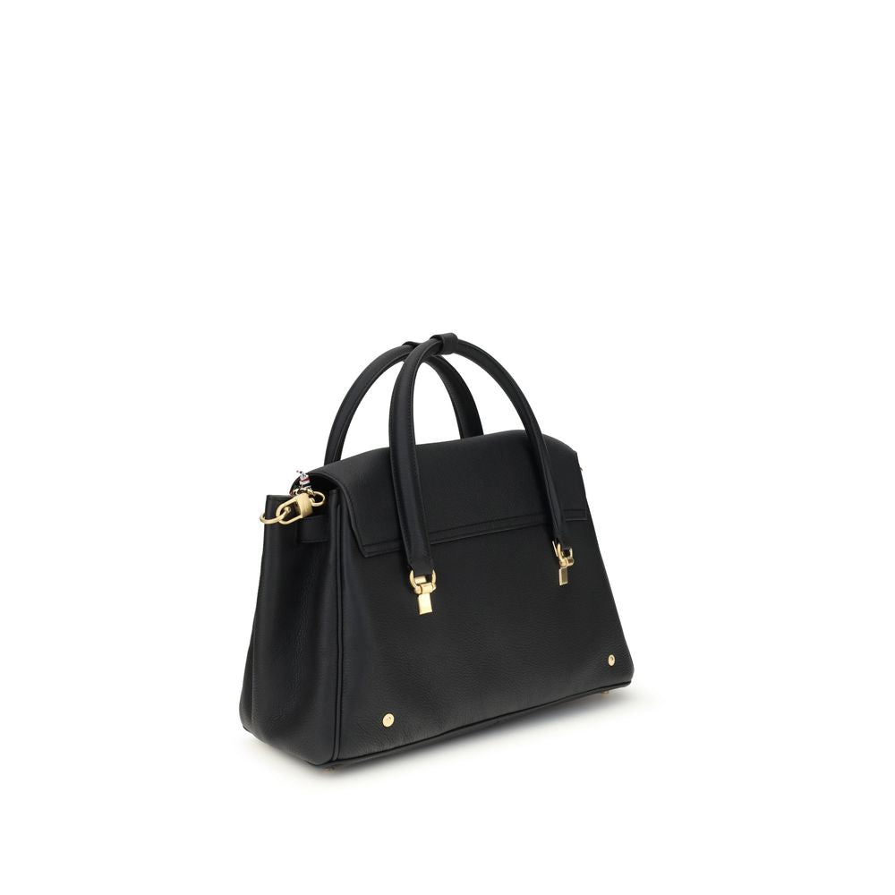 Thom Browne Black Calf Leather Bos Taurus Shoulder Bag | Regal Royce