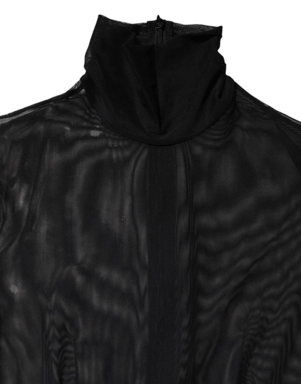 Dolce & Gabbana Black Sheer Mesh Long Sleeve Jumpsuit Bodysuit Dress