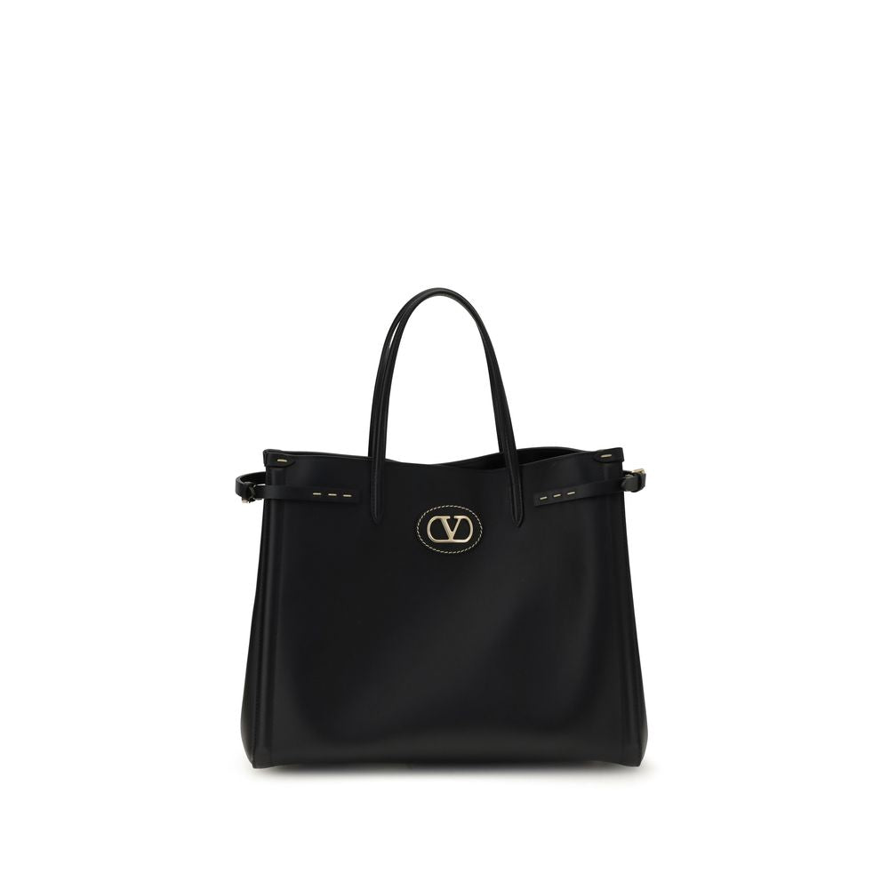 Valentino Garavani Black Calf Leather Bos Taurus Handbag | Regal Royce