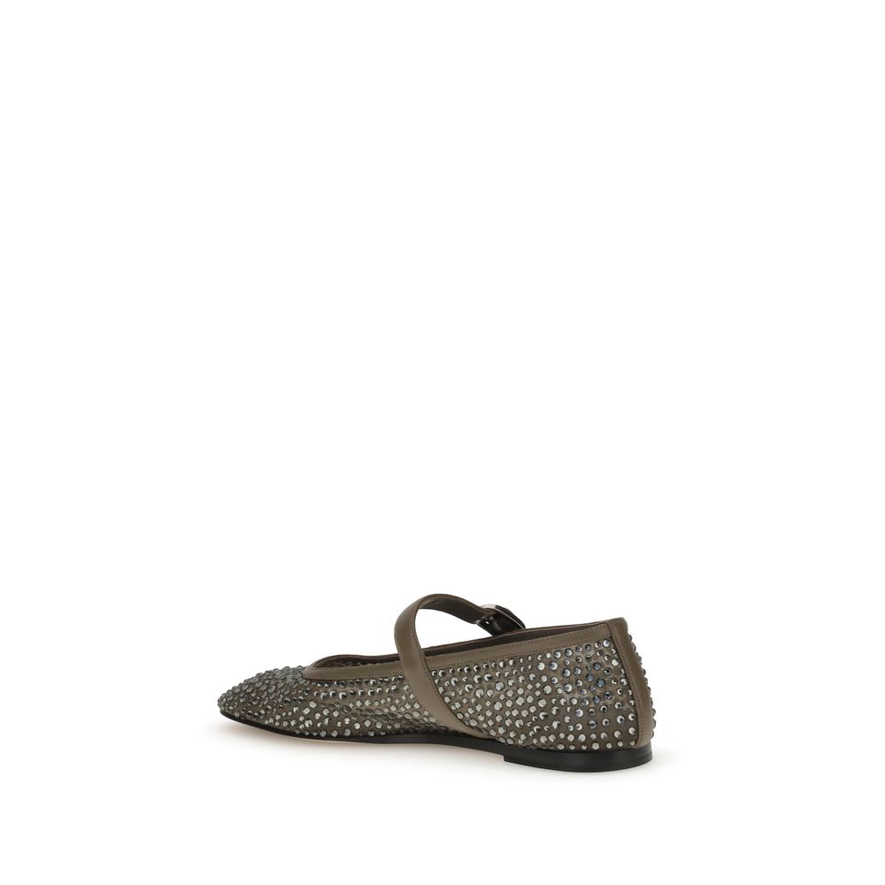 Le Monde Béryl Gray Other Fibres Ballet Flats | Regal Royce