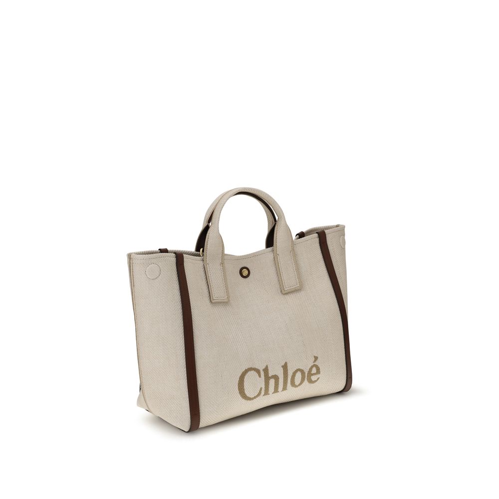 Chloé Beige Cotton Shoulder Bag | Regal Royce