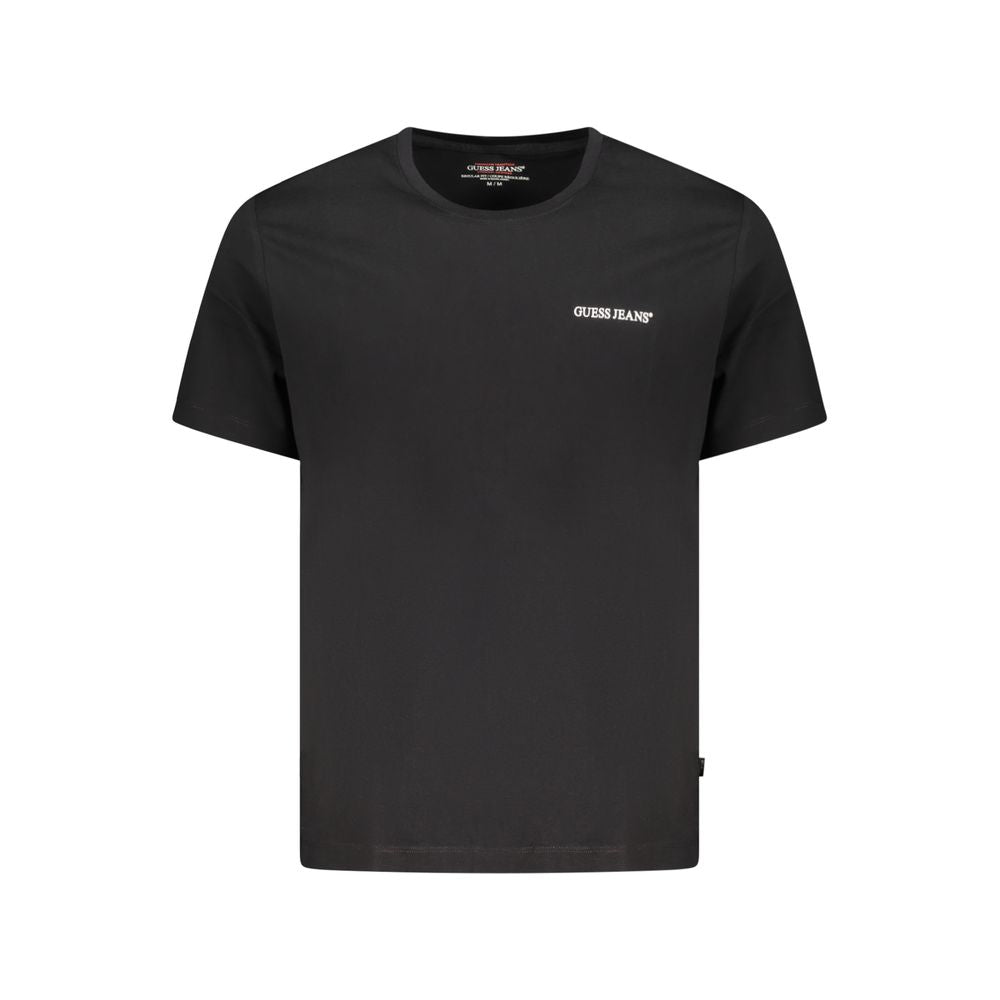 Guess Jeans Black Cotton Men T-Shirt | Regal Royce