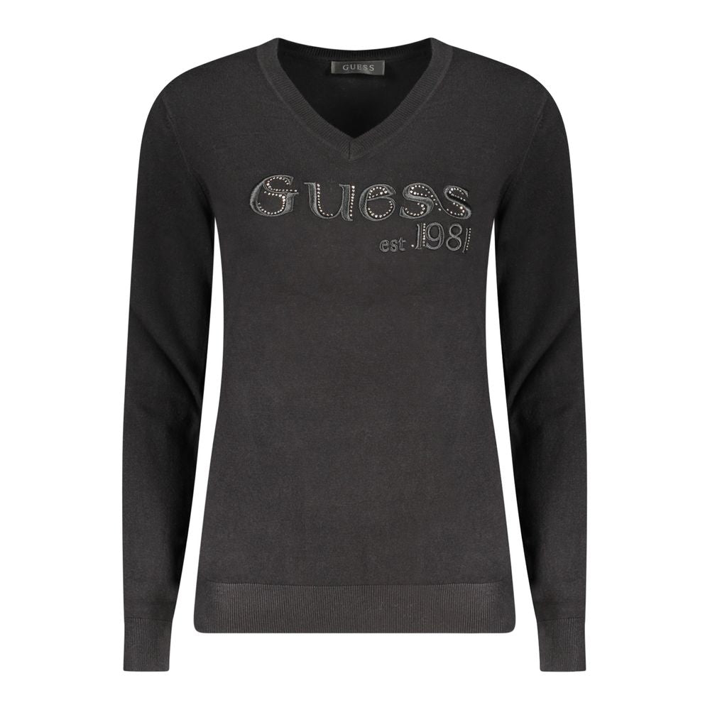 Guess Jeans Black Viscose Women Sweater