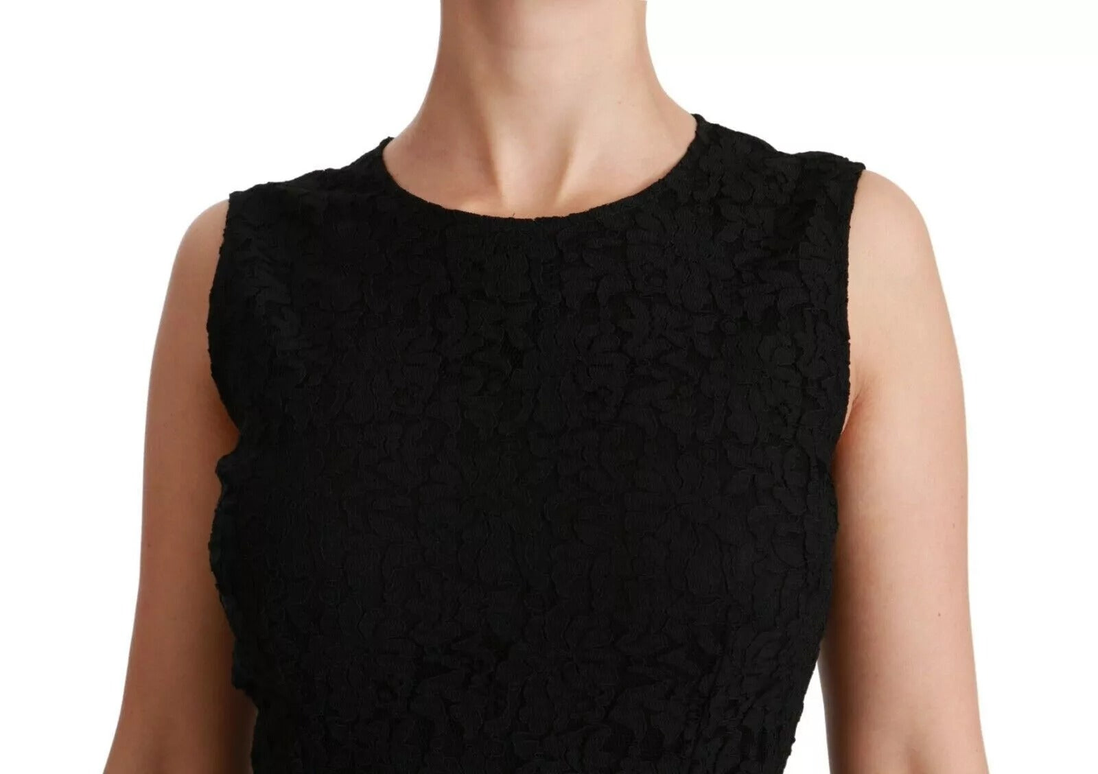 Dolce & Gabbana Black Lace Gown Bodycon Sheath STAFF Dress | Regal Royce