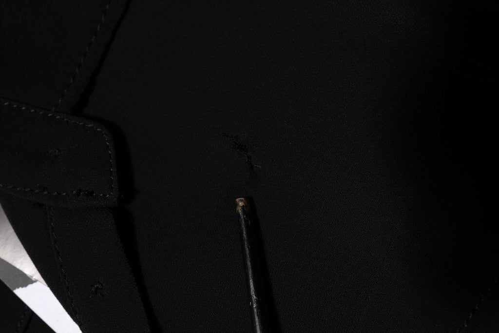 Emporio Armani Black Viscose Blend Shirt Style Belted  Dress