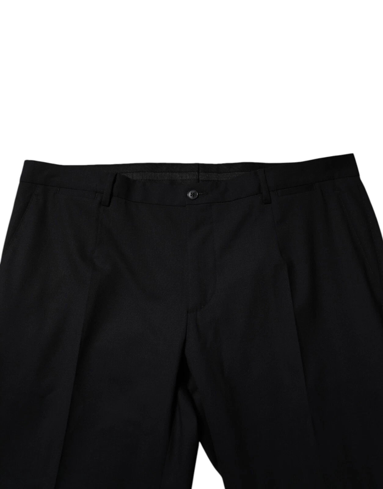 Dolce & Gabbana Black Wool Formal Dress Men Trousers Pants | Regal Royce