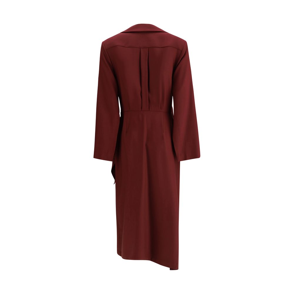 Crida Milano Bordeaux Silk Casual Dress | Regal Royce