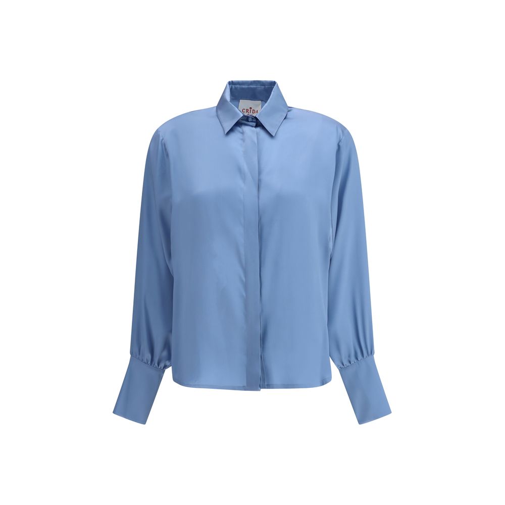 Crida Milano Light Blue Silk Shirt