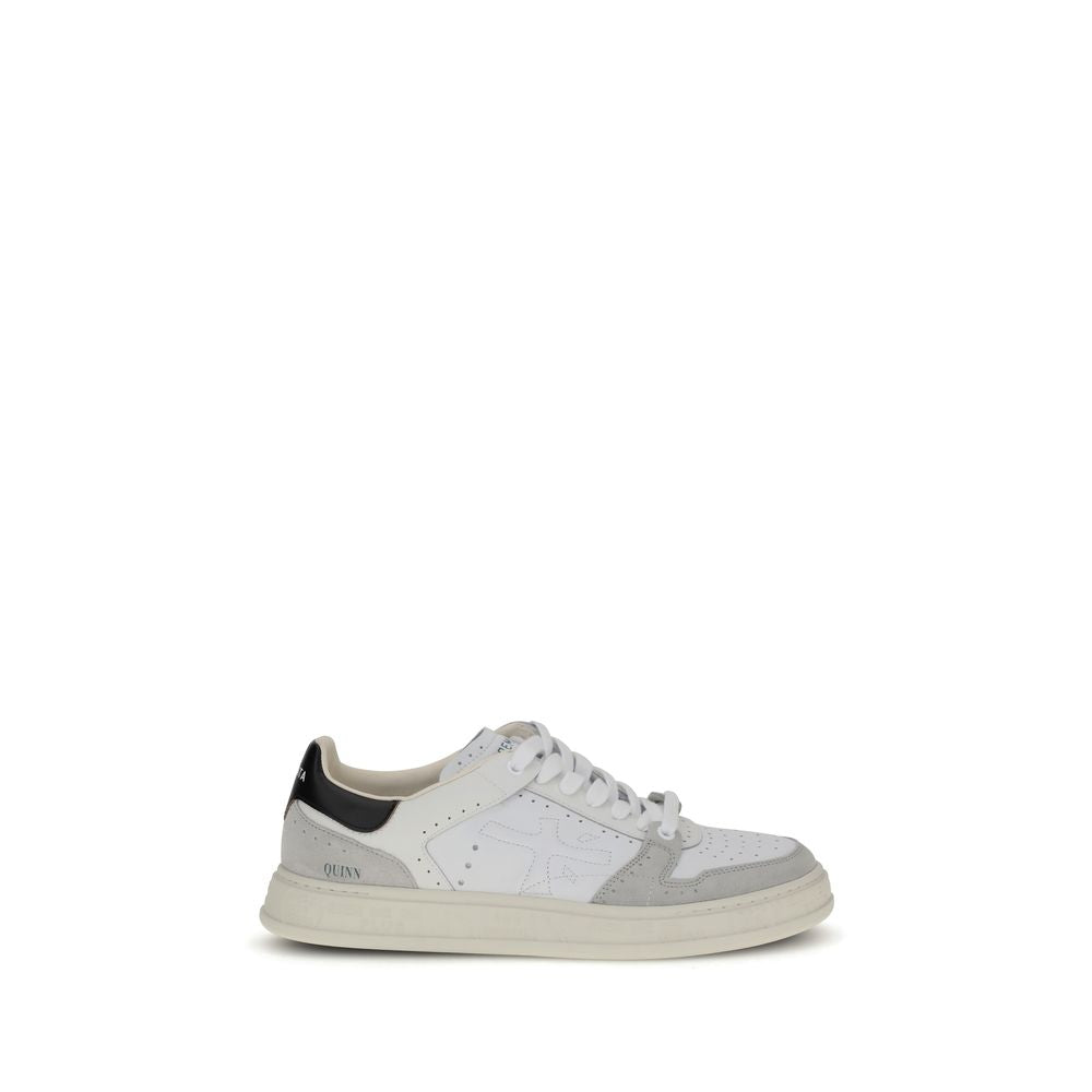 Premiata White Calf Leather Bos Taurus Low Top Sneakers | Regal Royce
