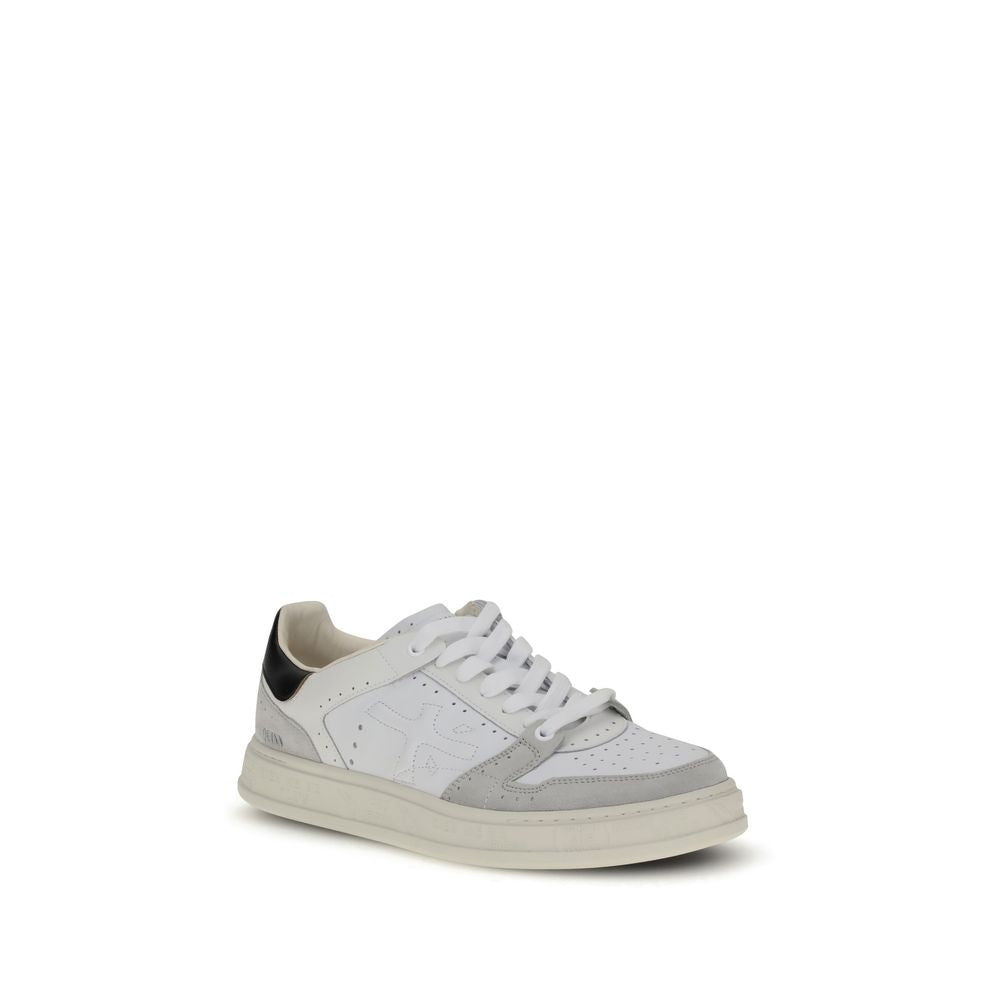 Premiata White Calf Leather Bos Taurus Low Top Sneakers | Regal Royce