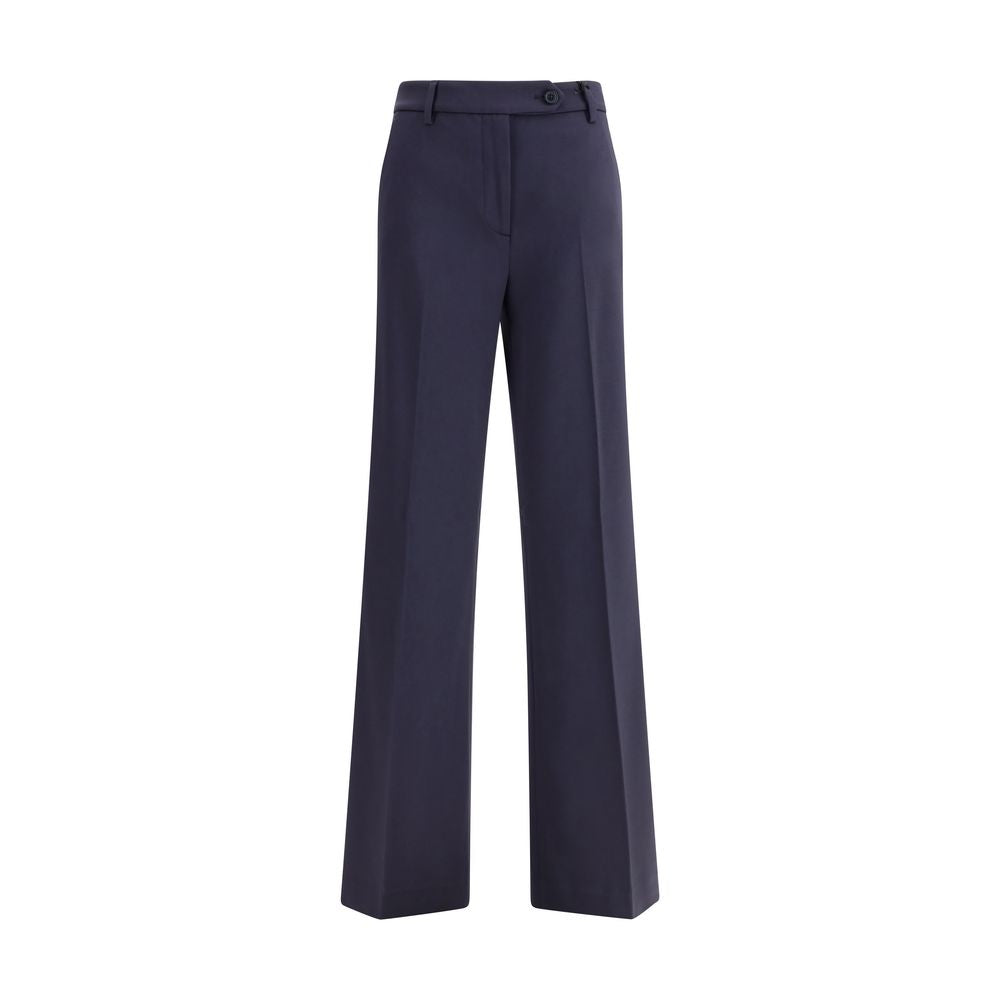 True Royal Blue Viscose Flared Pants | Regal Royce
