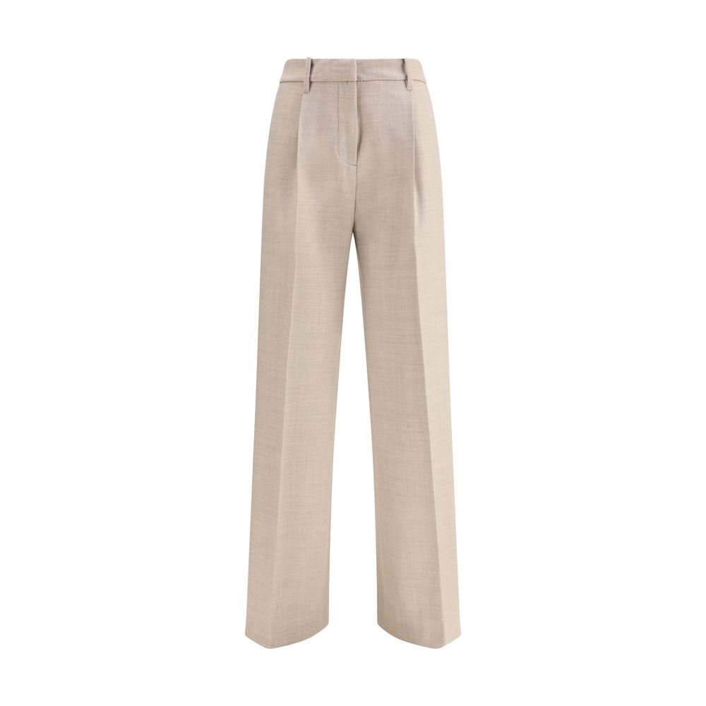 True Royal Beige Wool Casual Pants | Regal Royce
