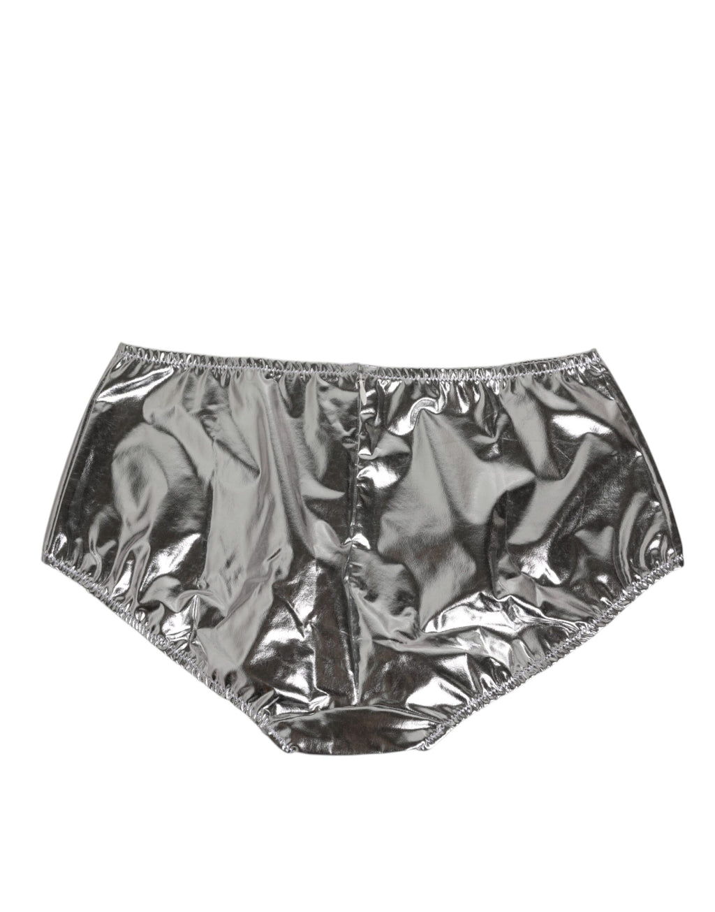 Dolce & Gabbana Silver Metallic High Waist Bikini Bottom Women  Underwear