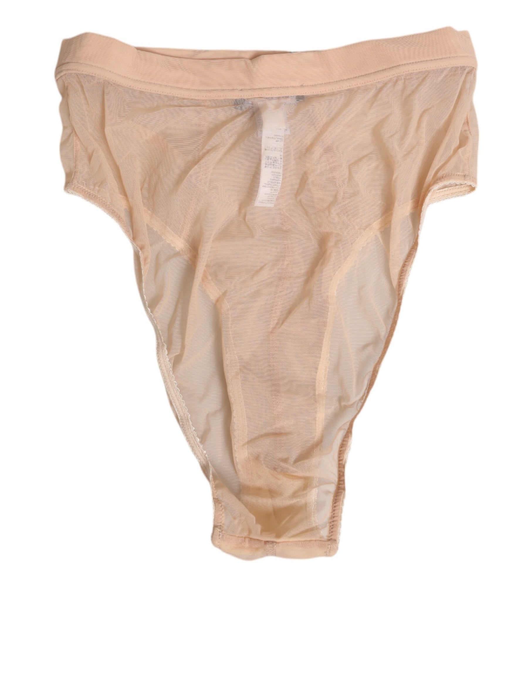 Dolce & Gabbana Beige Sheer Mesh High Waist Panty Underwear | Regal Royce