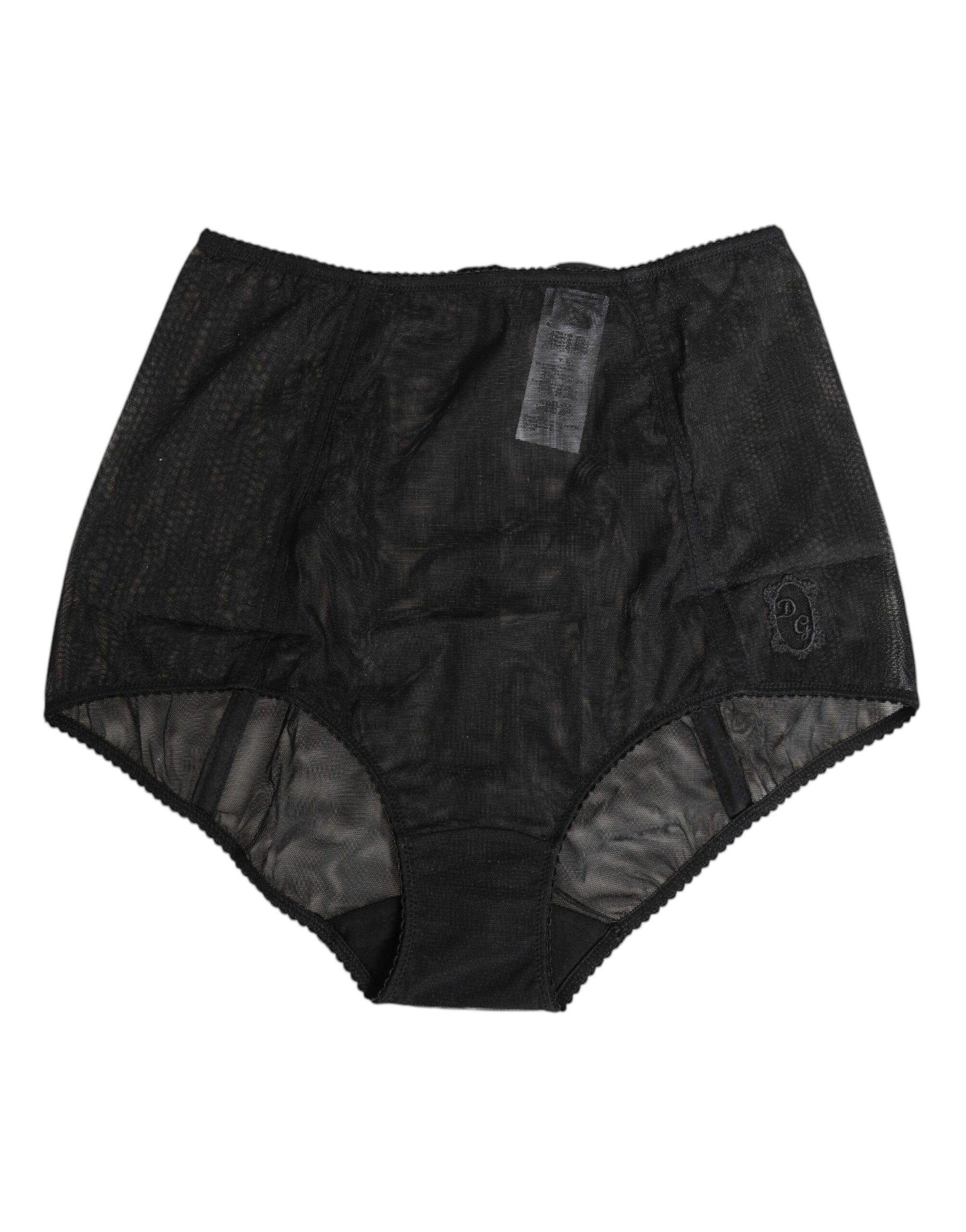 Dolce & Gabbana Black High Waist Mesh Sheer Shapewear Underwear | Regal Royce