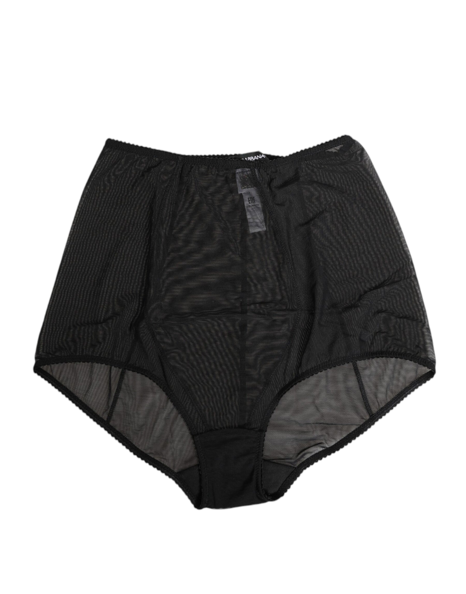 Dolce & Gabbana Black High Waist Mesh Sheer Shapewear Underwear | Regal Royce