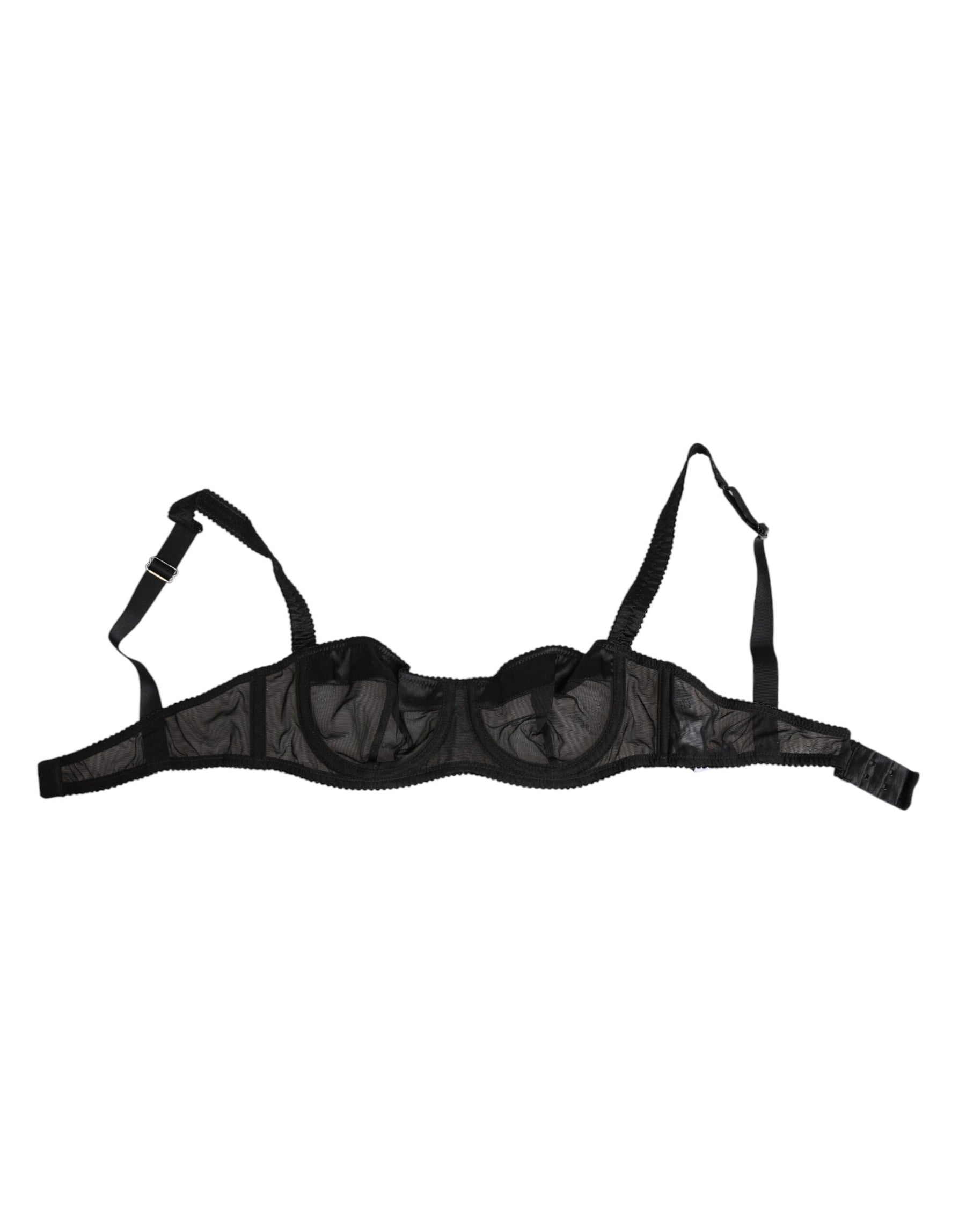 Dolce & Gabbana Black Sheer Mesh Underwire Bra  Underwear | Regal Royce