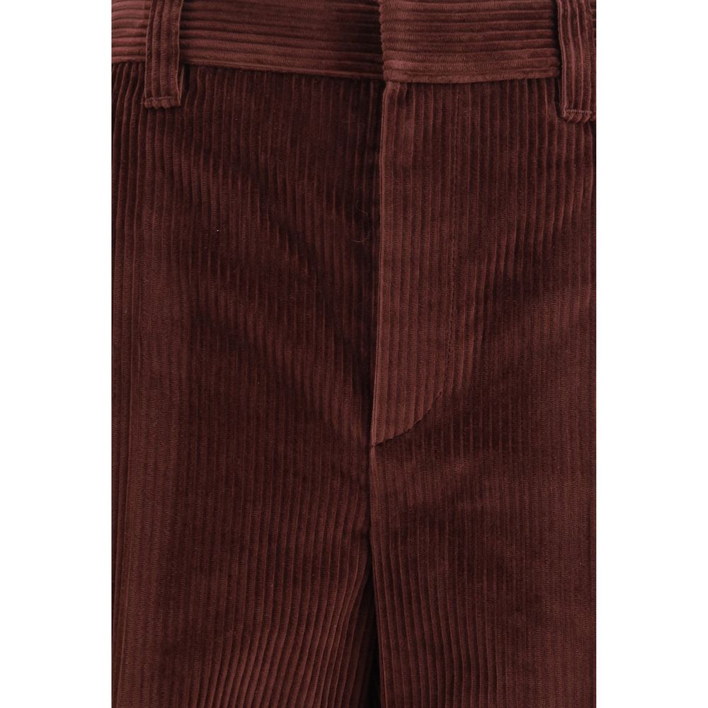 Brunello Cucinelli Bordeaux Cotton Casual Pants | Regal Royce
