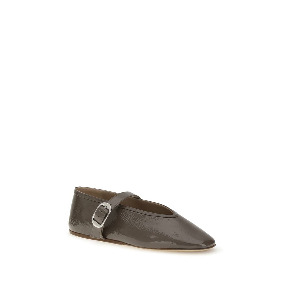 Le Monde Béryl Brown Calf Leather Bos Taurus Ballet Flats | Regal Royce
