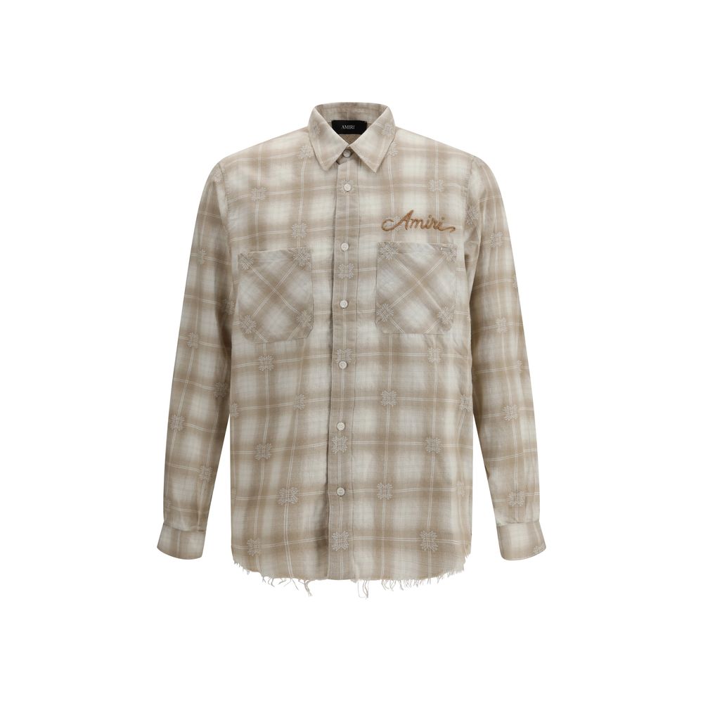 Amiri Beige Cotton Pattern Shirt | Regal Royce