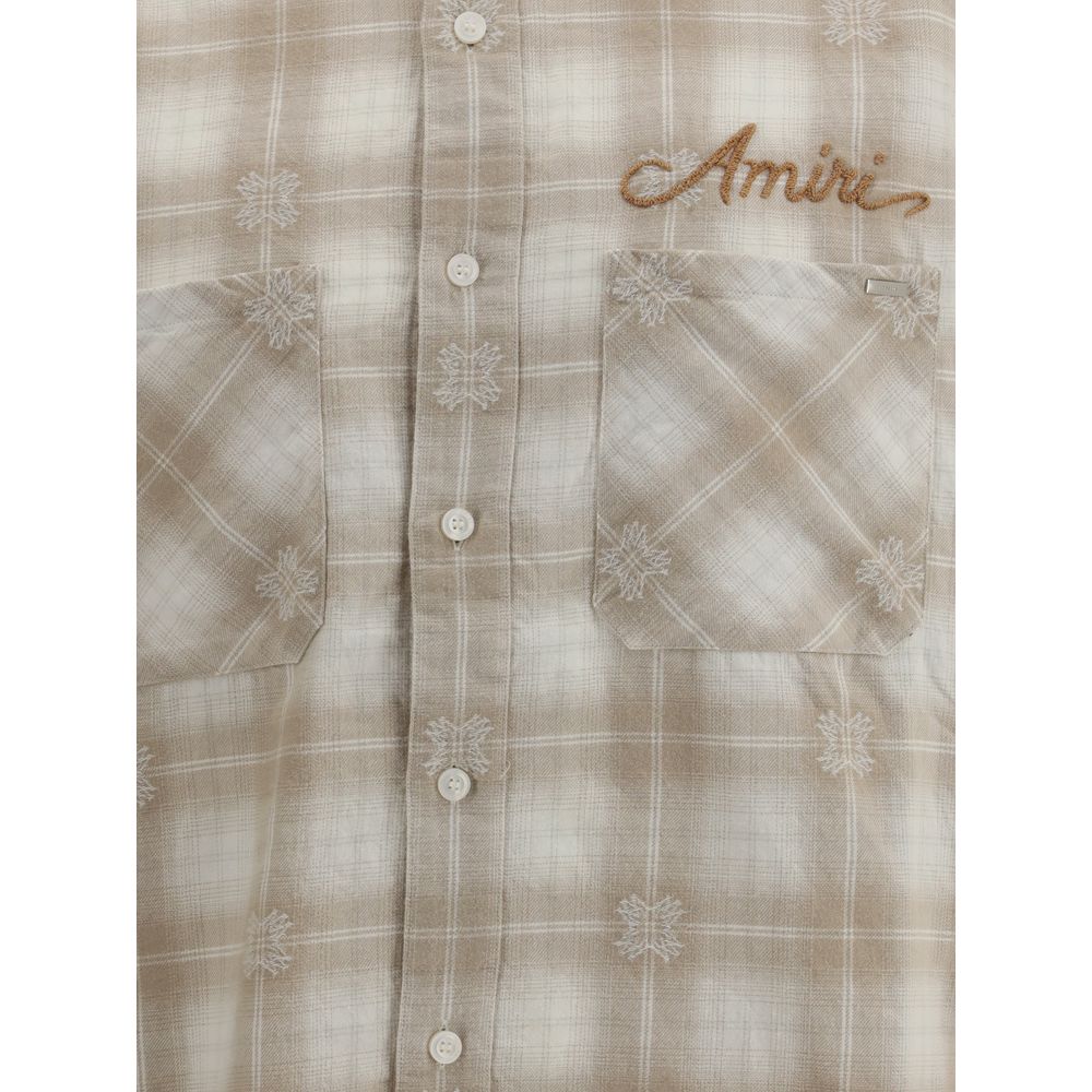 Amiri Beige Cotton Pattern Shirt | Regal Royce