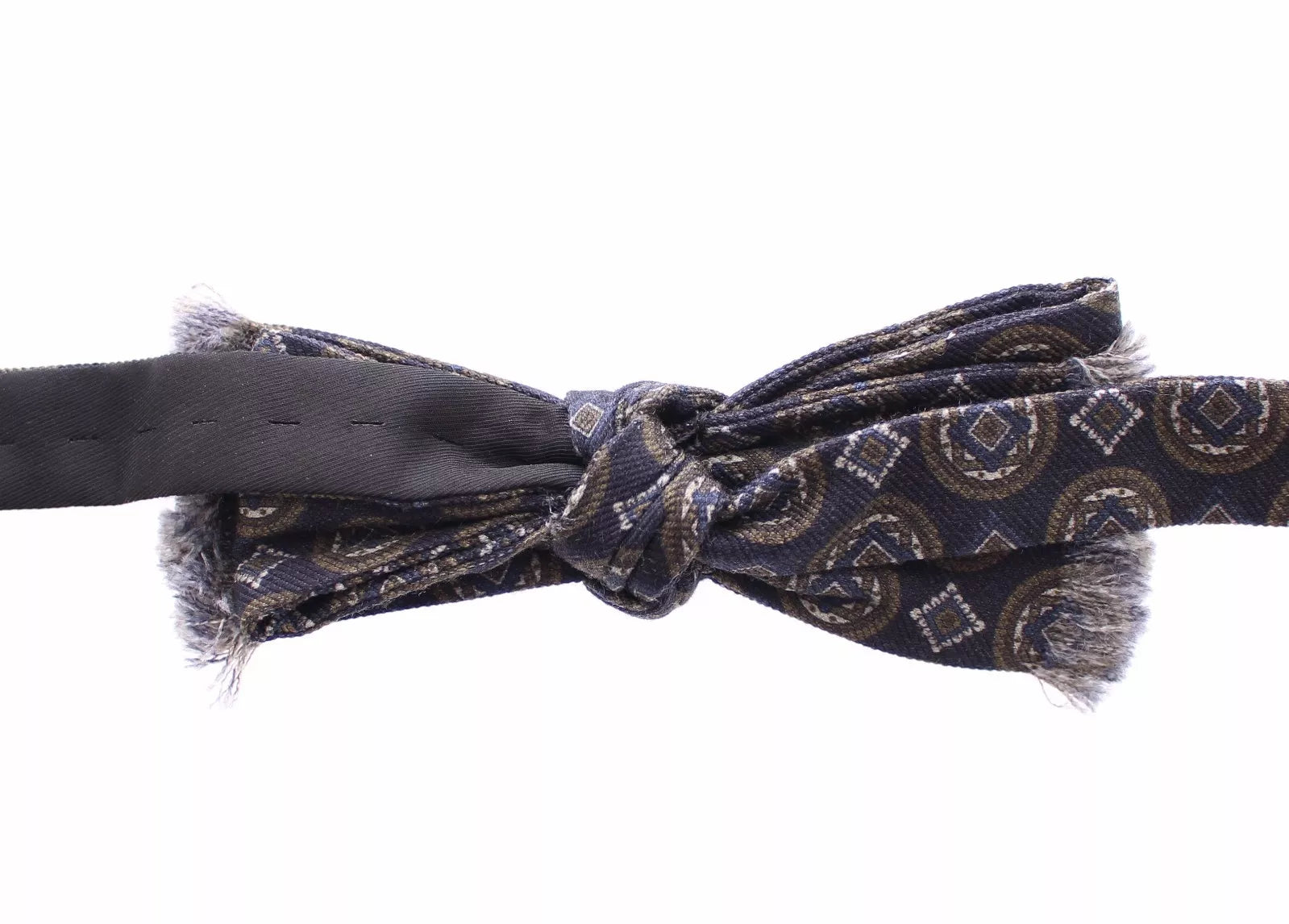 Dolce & Gabbana Blue Silk Baroque Fantasi Tied Bow Tie Papillon