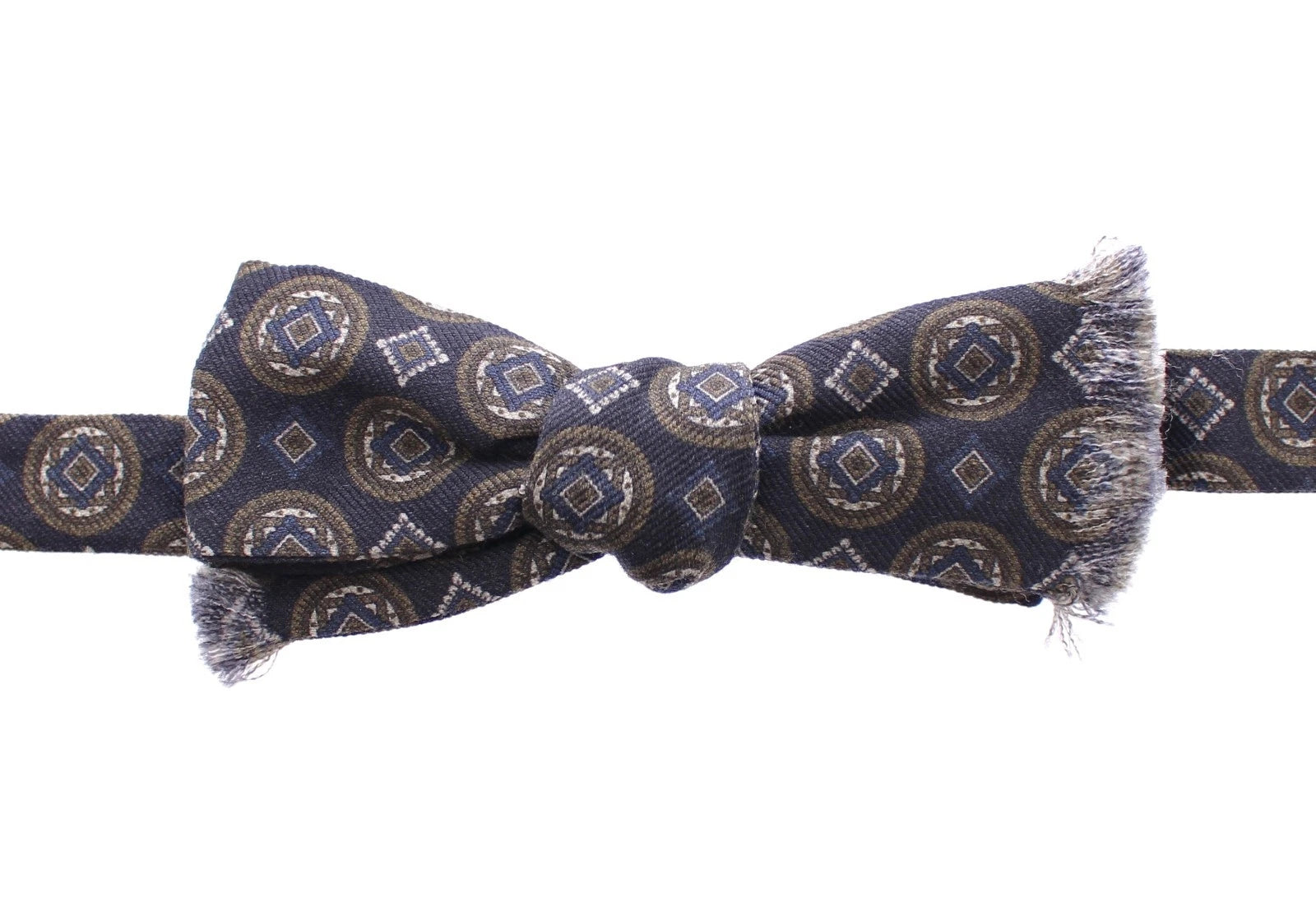 Dolce & Gabbana Blue Silk Baroque Fantasi Tied Bow Tie Papillon | Regal Royce