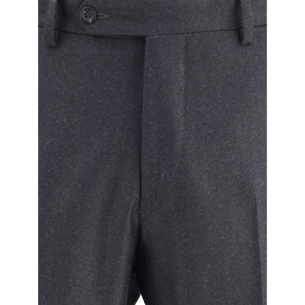 Germano Gray Fleece Wool Dress Pants | Regal Royce
