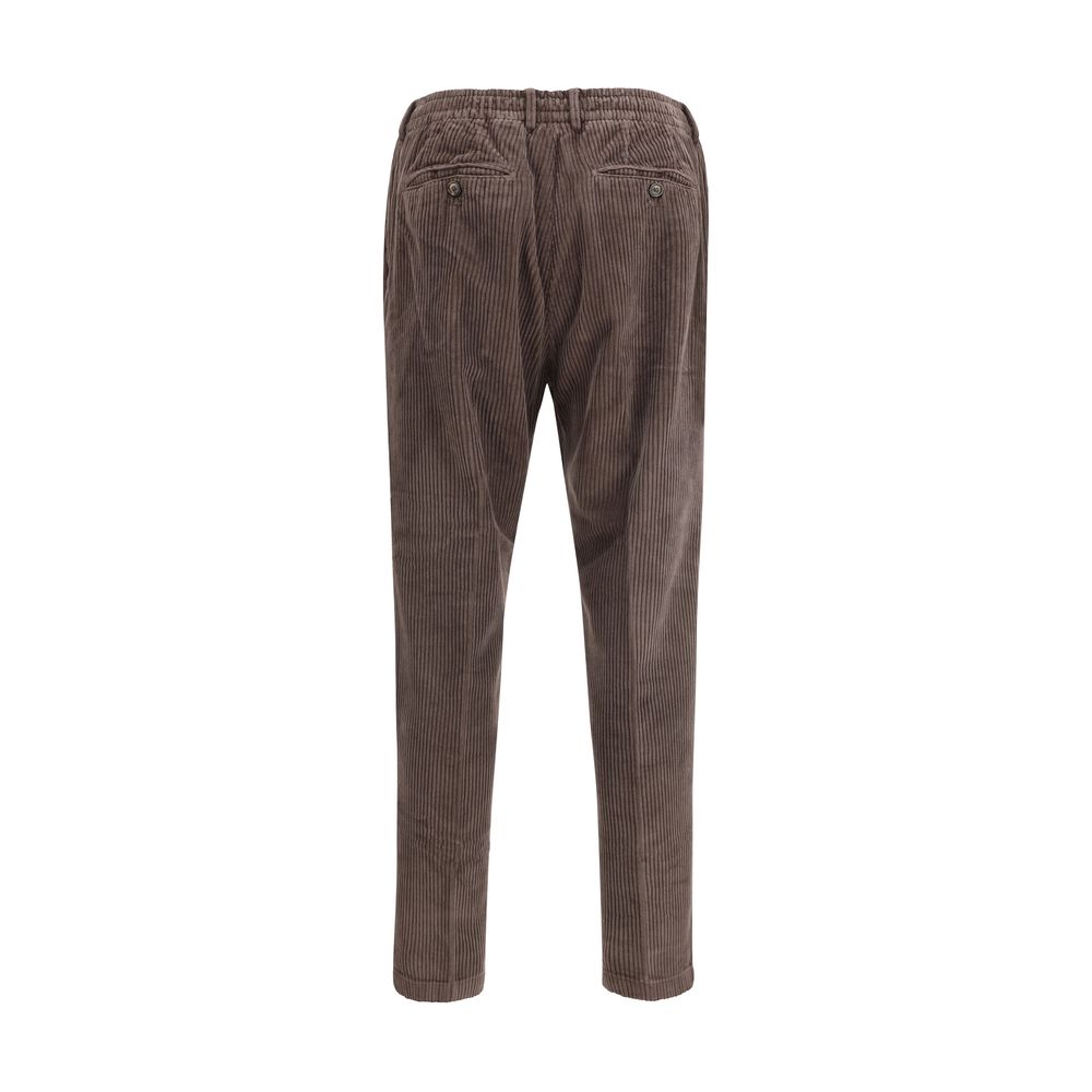Cruna Brown Cotton Casual Pants | Regal Royce