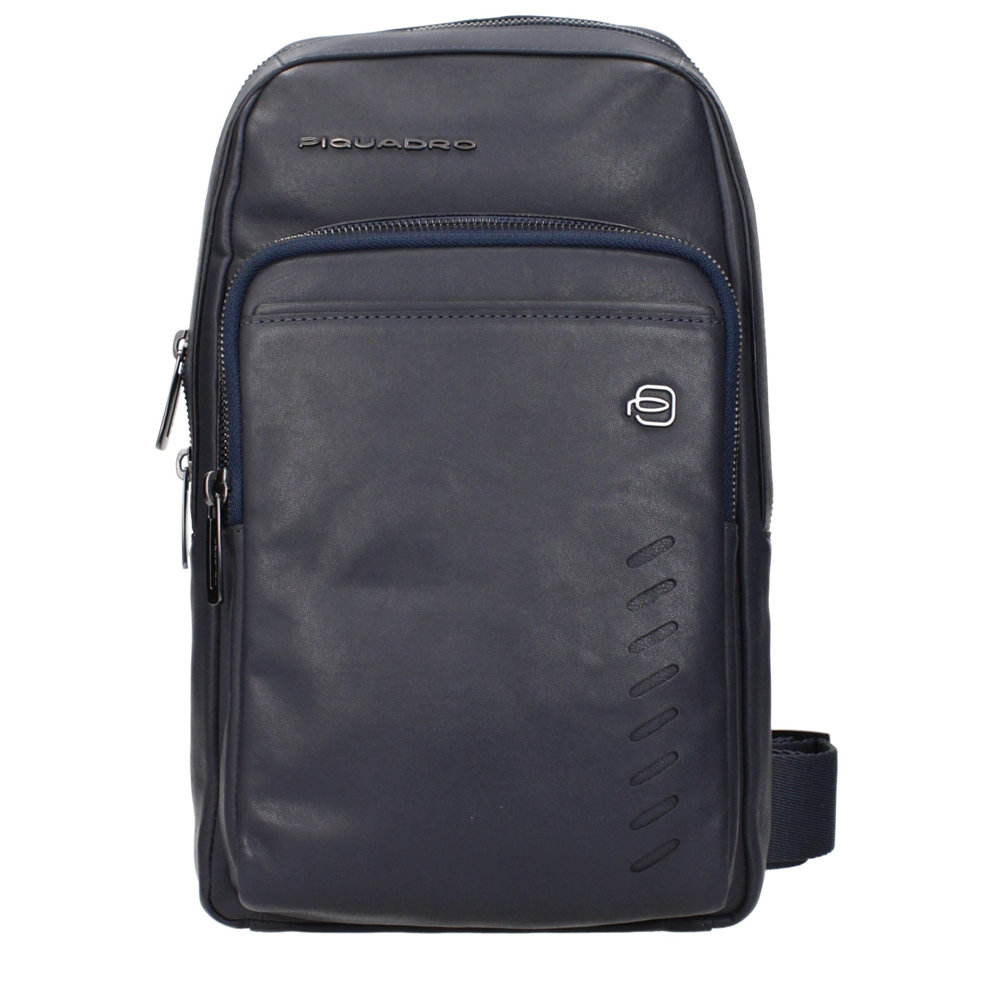 Piquadro Blue Leather Crossbody Bag